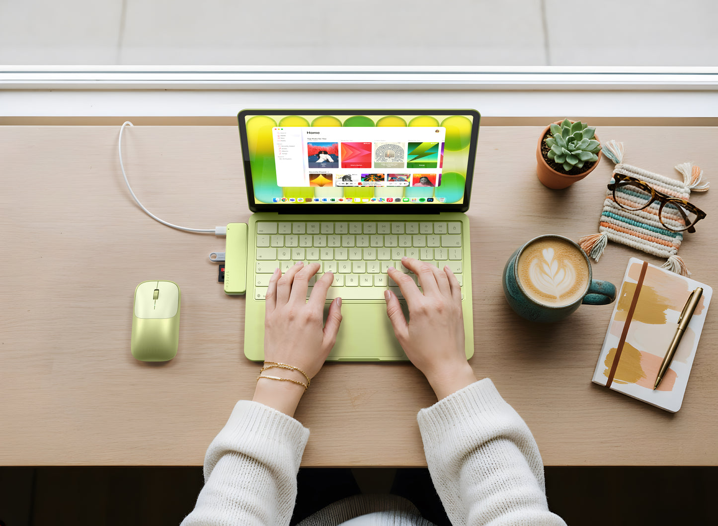 Satechi USB-C Snap Hub - Jaune agrume