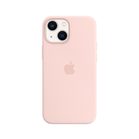 Coque en silicone avec MagSafe pour iPhone 13 mini - Rose craie