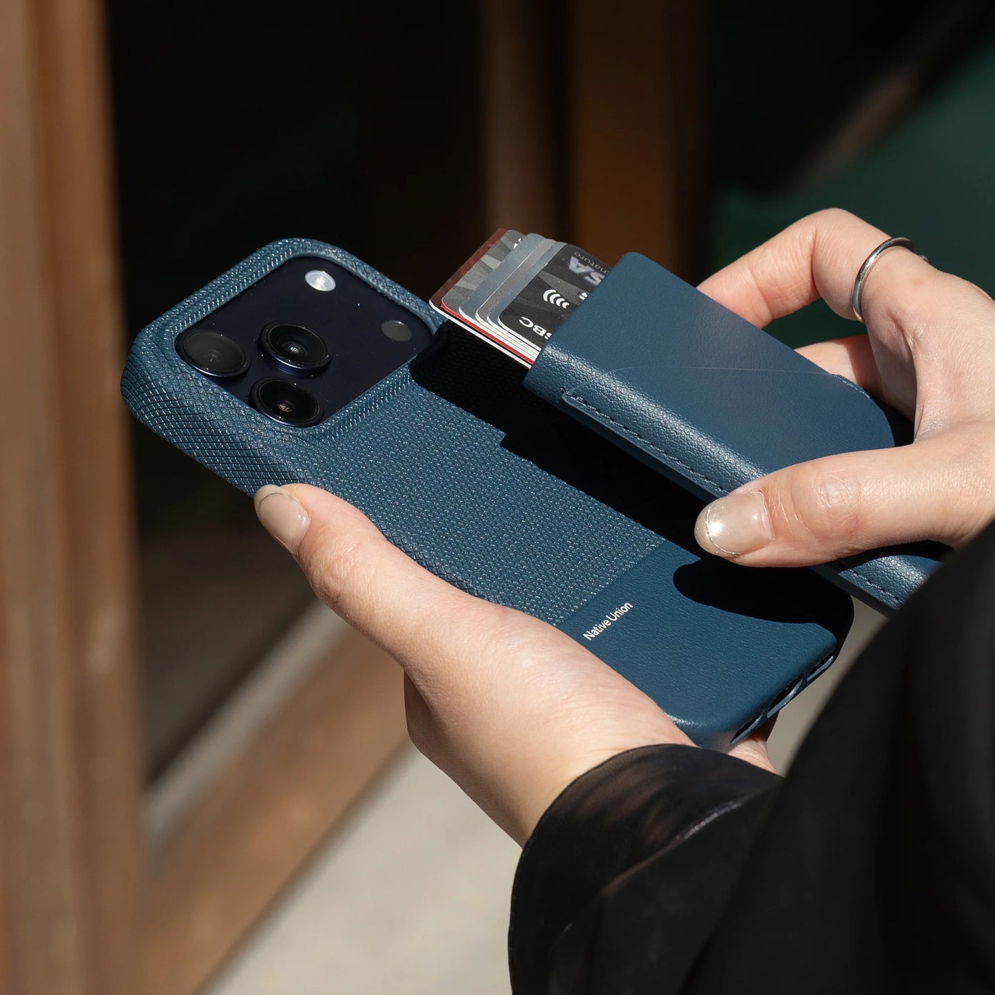Native Union Slide Card Wallet - Bleu marine