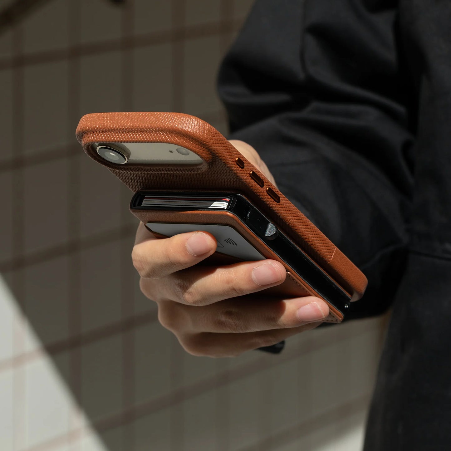 Native Union Slide Card Wallet - Brun