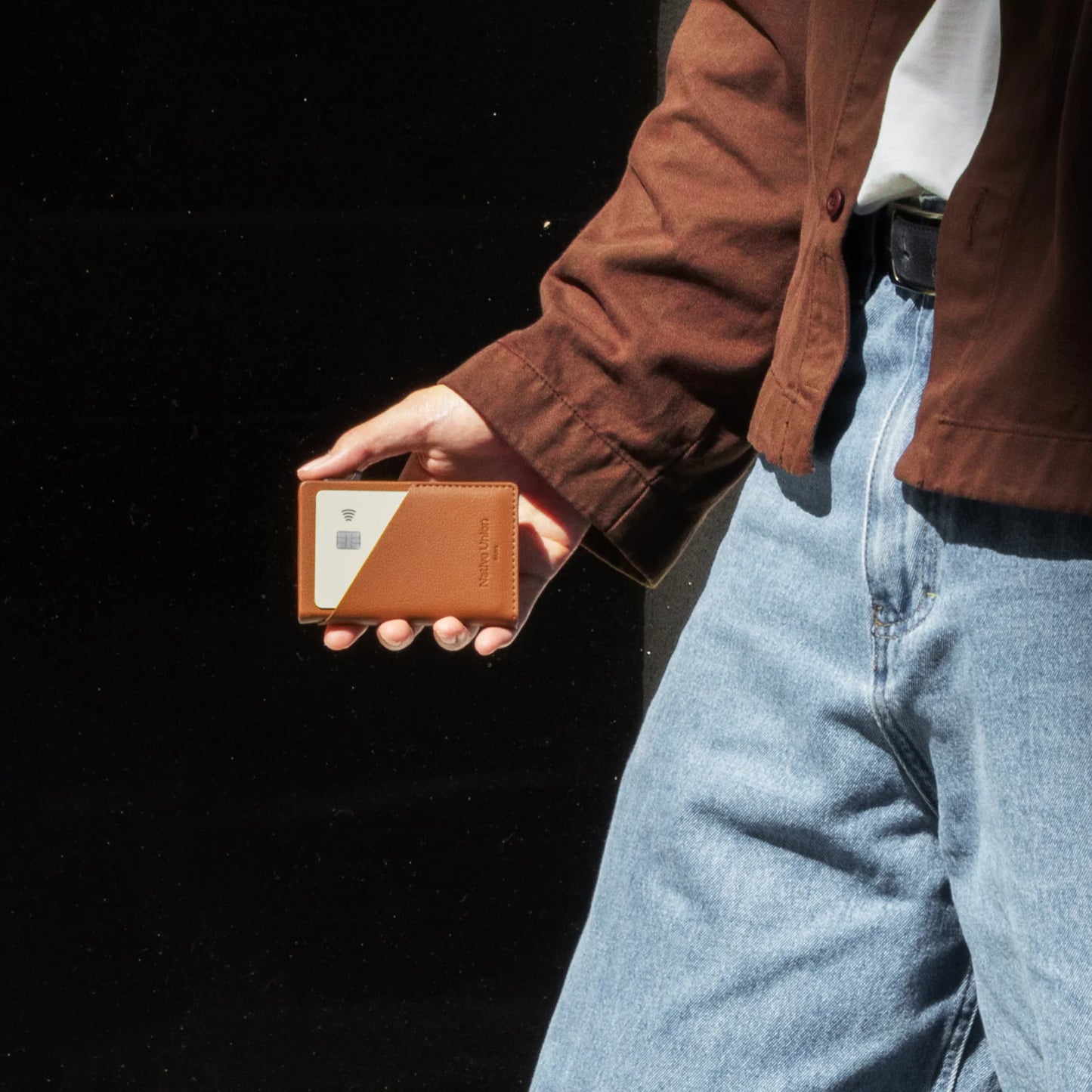 Native Union Slide Card Wallet - Brun