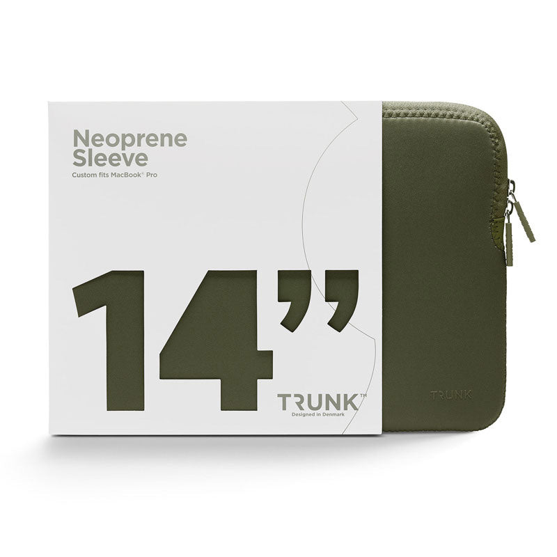 Trunk Housse en néoprène pour MacBook Pro 14 pouces - Spagnum vert