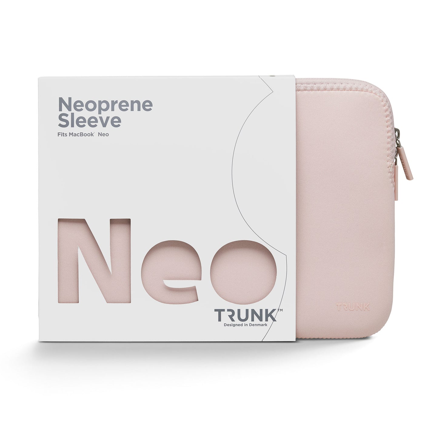 Trunk Housse en néoprène pour MacBook Neo - Rose poudré