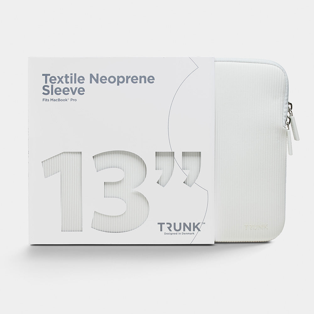 EOL Trunk Ribbed Velvet Sleeve voor MacBook 13-inch - Wit
