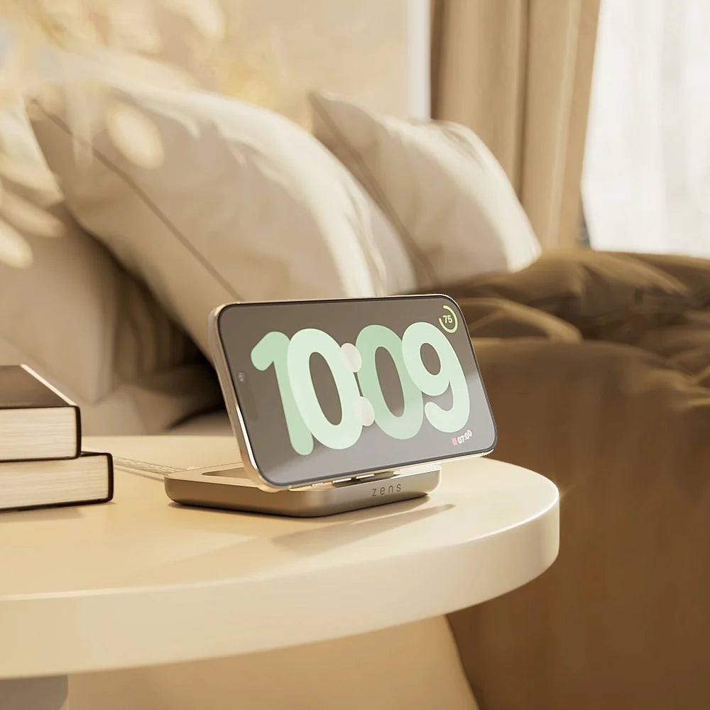 Zens Magnetic Nightstand Charger (Qi2) - Wit