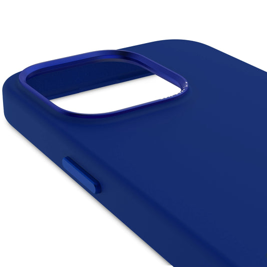 Decoded coque en silicone pour iPhone 15 Pro - Galactic Blue