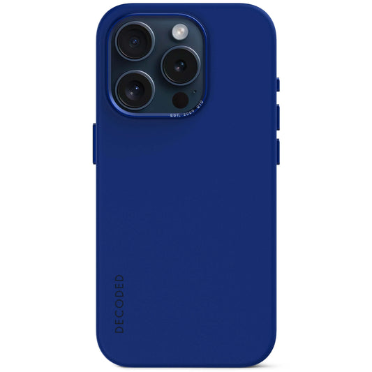 Decoded coque en silicone pour iPhone 15 Pro - Galactic Blue