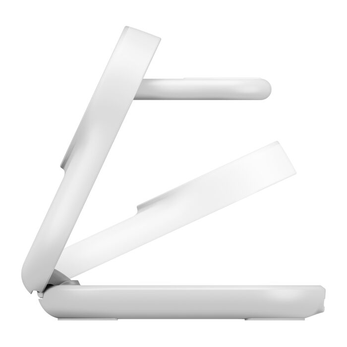Belkin UltraCharge | Socle de recharge 3-en-1 aimantée et pliable avec Qi2 (25 W) - Blanc