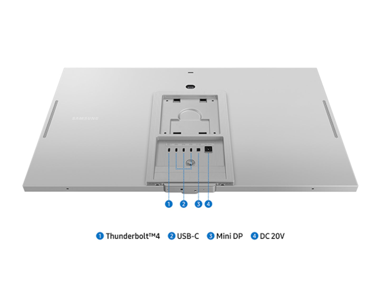 Samsung ViewFinity S9 27-inch LED monitor / 5120 x 2880 5K @ 60 Hz / IPS / 600 cd/m² / 1000:1 / 5 ms / 1 x Thunderbolt 4 / 3 x USB-C / 1 x Mini DP (Zilver)