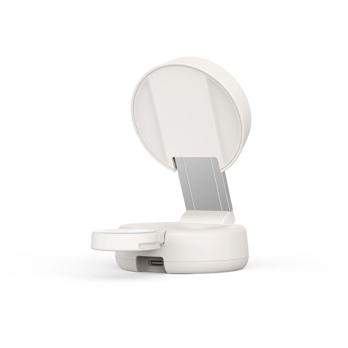 Belkin UltraCharge Pro | 2-in-1 verstelbare magnetische lader met Qi2 (25W) - Zandsteen
