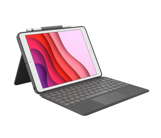 Logitech Combo Touch - Keyboard Case voor 10,2-inch iPad (7e/8e/9e gen.) - FR (Azerty) - Oxford Grey