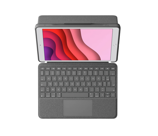 Logitech Combo Touch - Keyboard Case voor 10,2-inch iPad (7e/8e/9e gen.) - FR (Azerty) - Oxford Grey