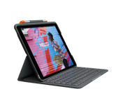 Logitech Slim Folio - Keyboard Case voor 10,2-inch iPad (7e/8e/9e gen.) - FR (Azerty) - Oxford Grey