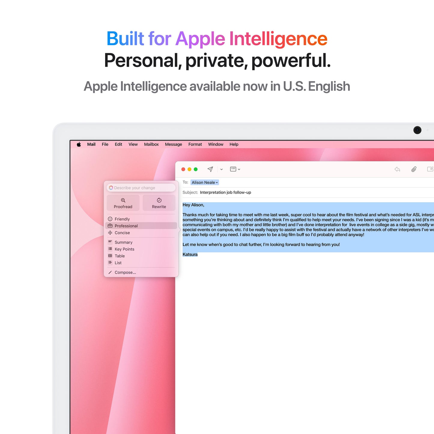 CTO iMac 24 pouces avec écran Retina 4,5K: Puce Apple M4 avec CPU 8 cœurs et GPU 8 cœurs, 16 Go, 256 Go, Magic Keyboard avec Touch ID et pavé numérique - Rose (Azerty FR)