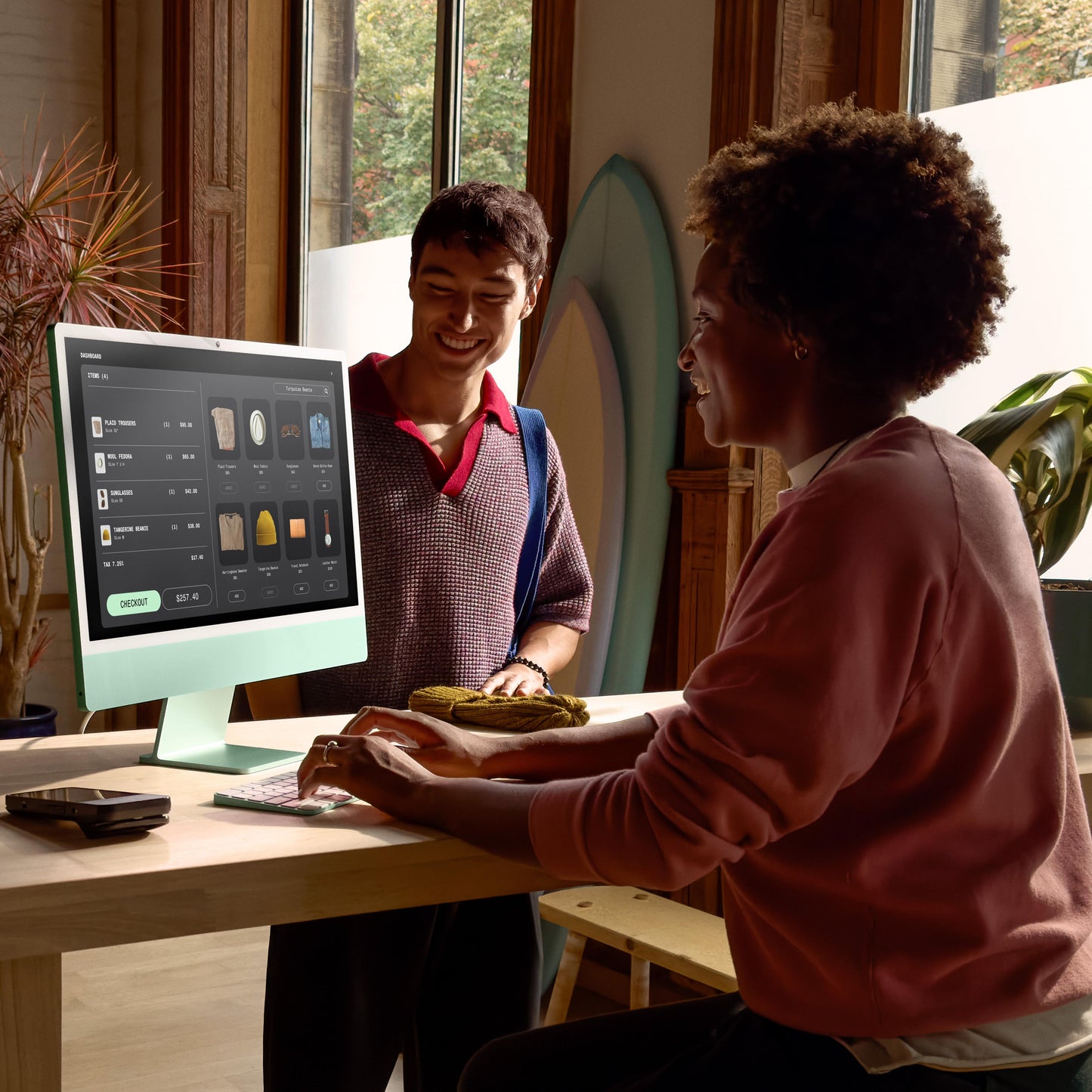CTO iMac 24 pouces avec écran Retina 4,5K: Puce Apple M4 avec CPU 8 cœurs et GPU 8 cœurs, 16 Go, 256 Go, Magic Keyboard avec Touch ID et pavé numérique - Rose (Azerty FR)