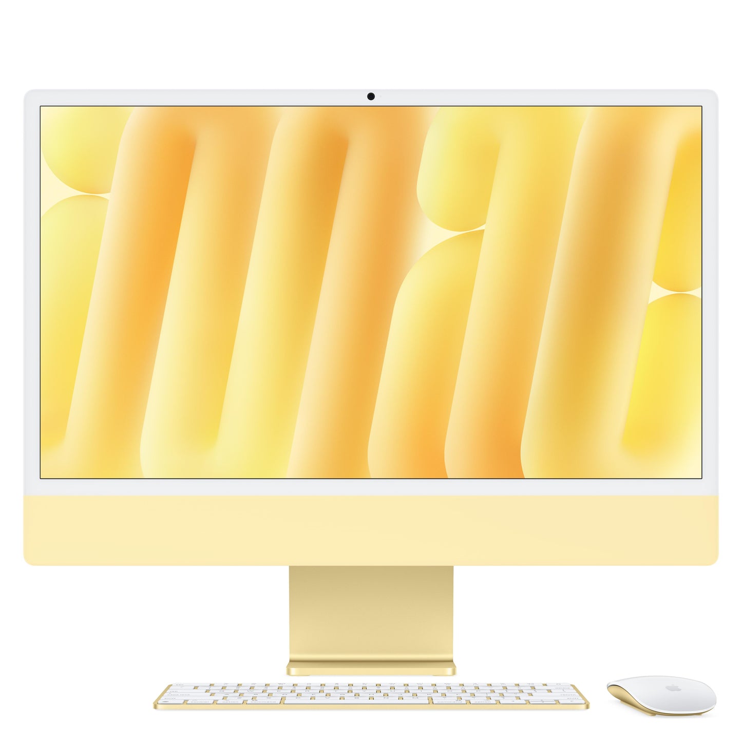 CTO iMac 24 pouces avec écran Retina 4,5K: Puce Apple M4 avec CPU 8 cœurs et GPU 8 cœurs, 16 Go, 256 Go, Magic Keyboard - Jaune (Azerty FR)