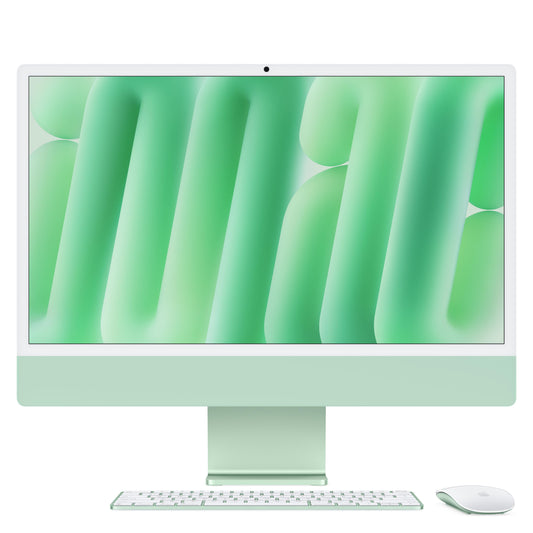24-inch iMac met Retina 4,5K‑display: Apple M4-chip met 10‑core CPU en 10‑core GPU, 16 GB, 256 GB, Magic Keyboard met Touch ID - Groen (Azerty FR)