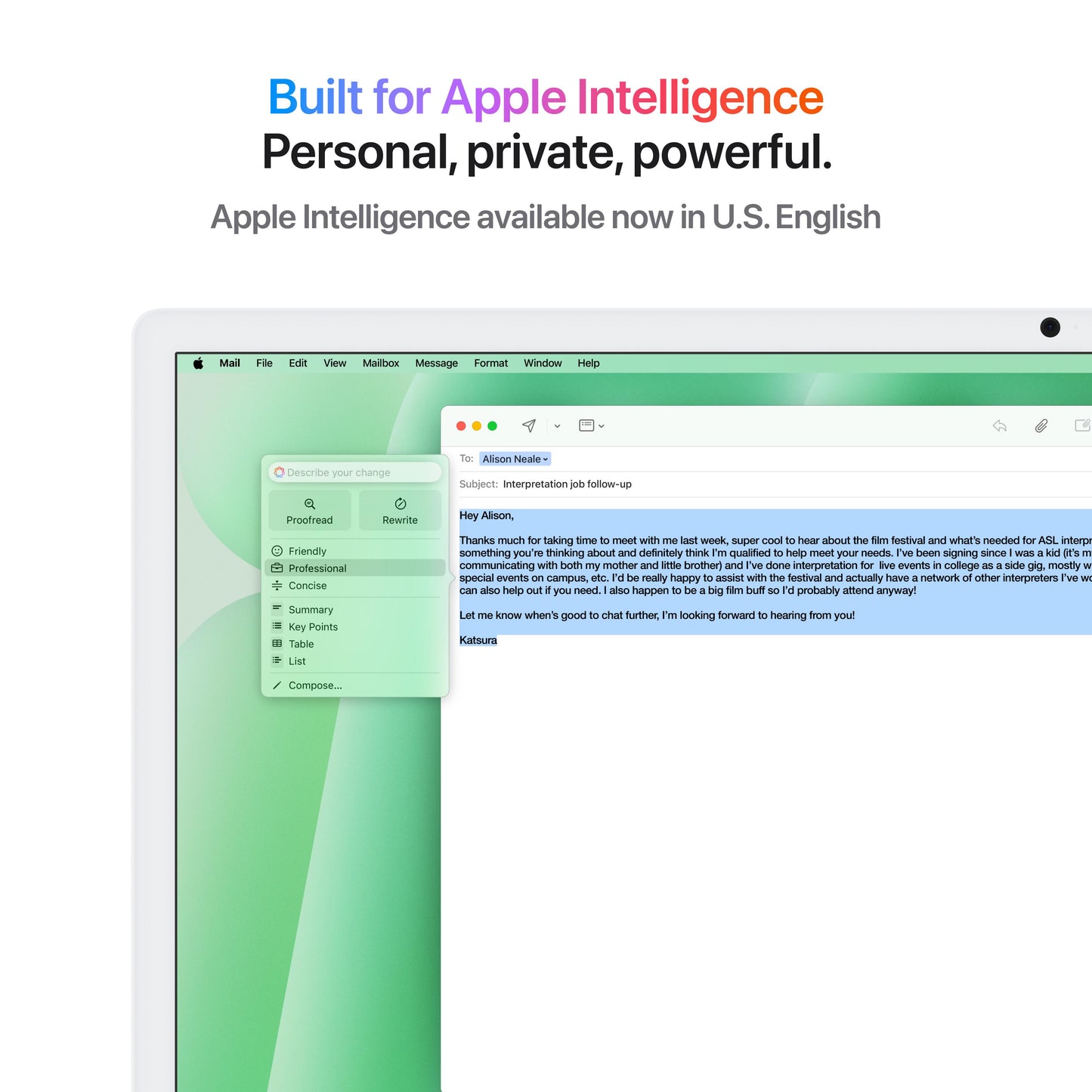 iMac 24 pouces avec écran Retina 4,5K: Puce Apple M4 avec CPU 10 cœurs et GPU 10 cœurs, 16 Go, 512 Go, Magic Keyboard avec Touch ID - Vert (Azerty FR)