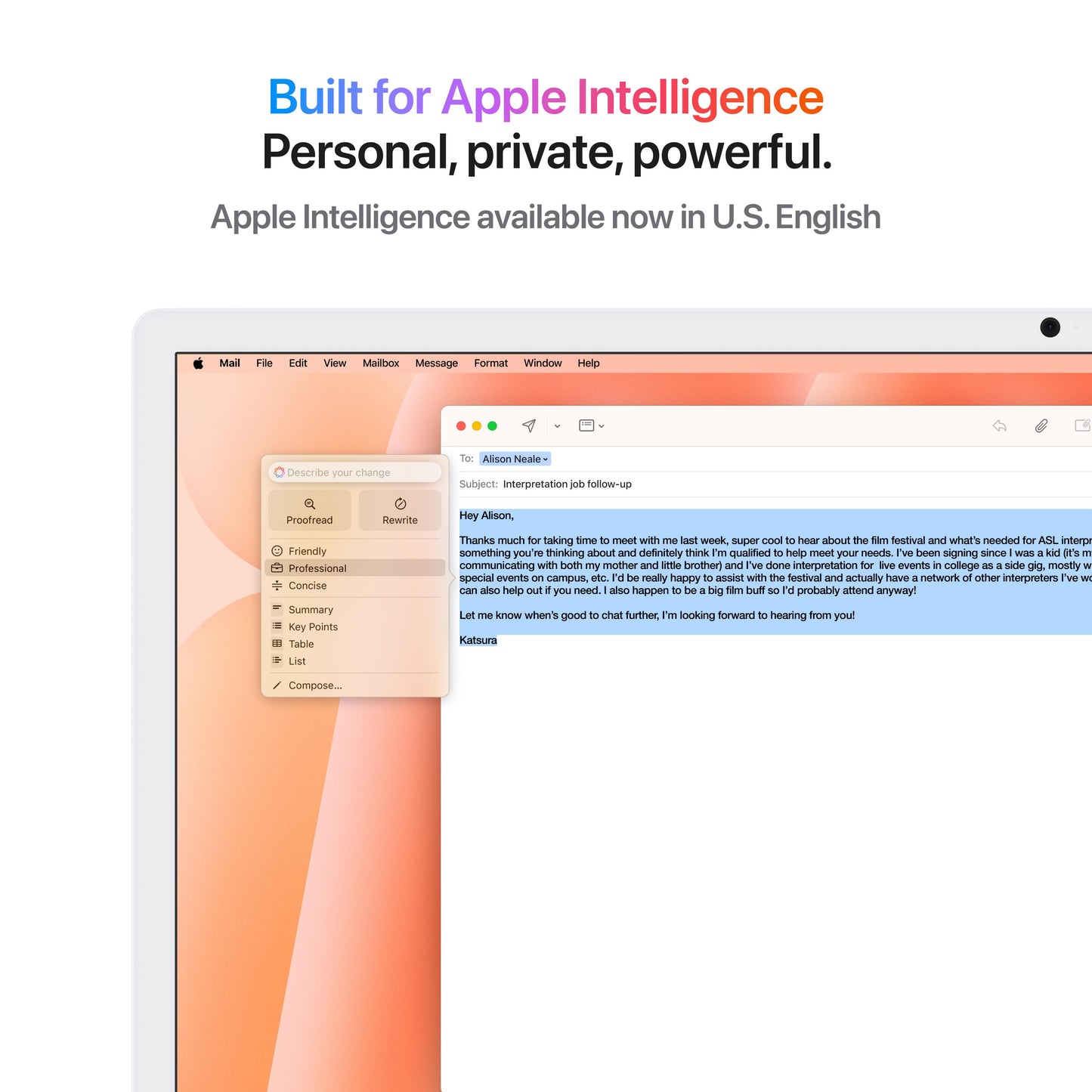 CTO iMac 24 pouces avec écran Retina 4,5K: Puce Apple M4 avec CPU 10 cœurs et GPU 10 cœurs, 16 Go, 256 Go, Magic Keyboard avec Touch ID - Orange (Azerty FR)