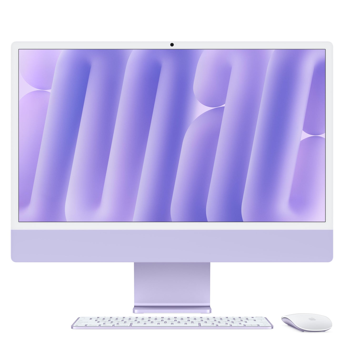 CTO 24-inch iMac met Retina 4,5K‑display: Apple M4-chip met 10‑core CPU en 10‑core GPU, 24 GB, 512 GB, Magic Keyboard met Touch ID - Paars (Azerty FR)