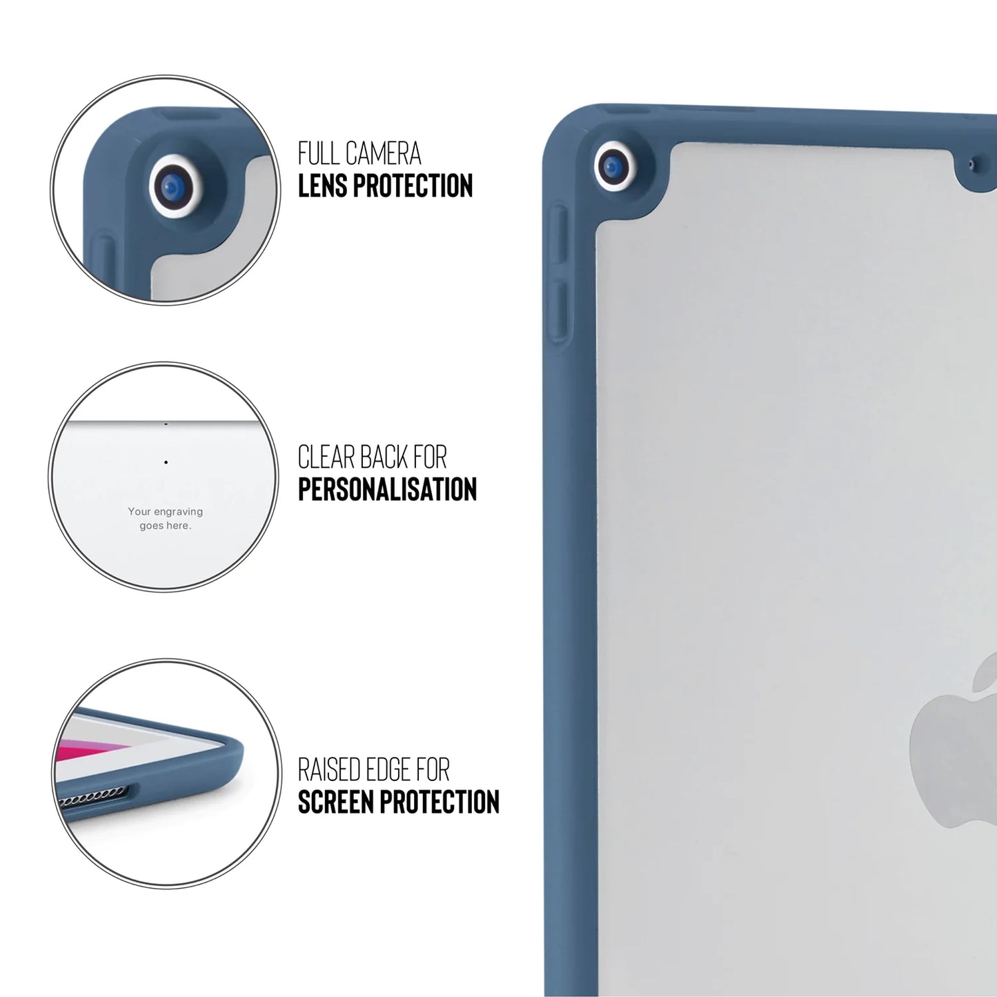 Pipetto Origami Case voor iPad 10,2-inch - Marineblauw
