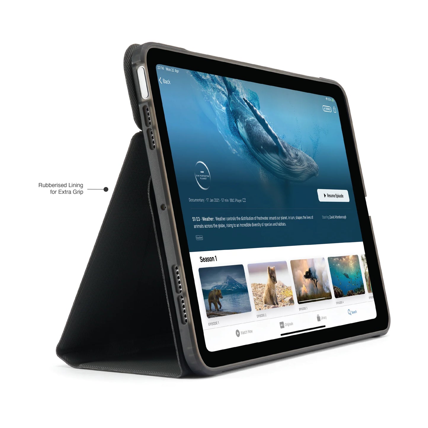 Pipetto Origami Stand Case pour iPad Air 11 pouces - Noir