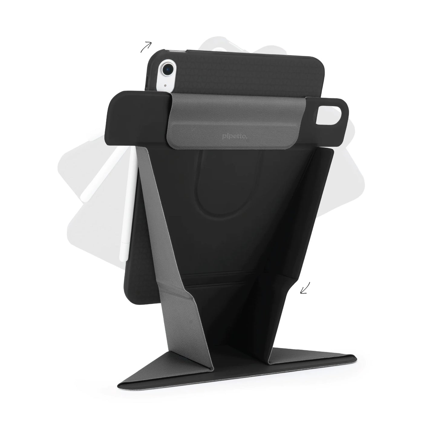 Pipetto Origami Stand Case pour iPad Air 11 pouces - Noir