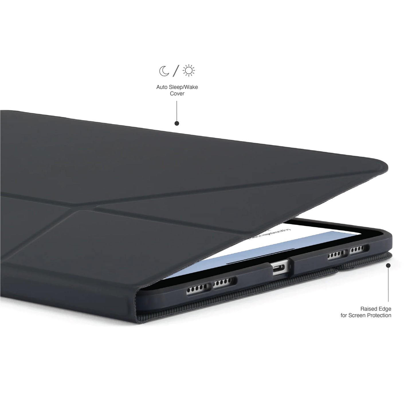 Pipetto Origami Stand Case pour iPad Air 11 pouces - Noir