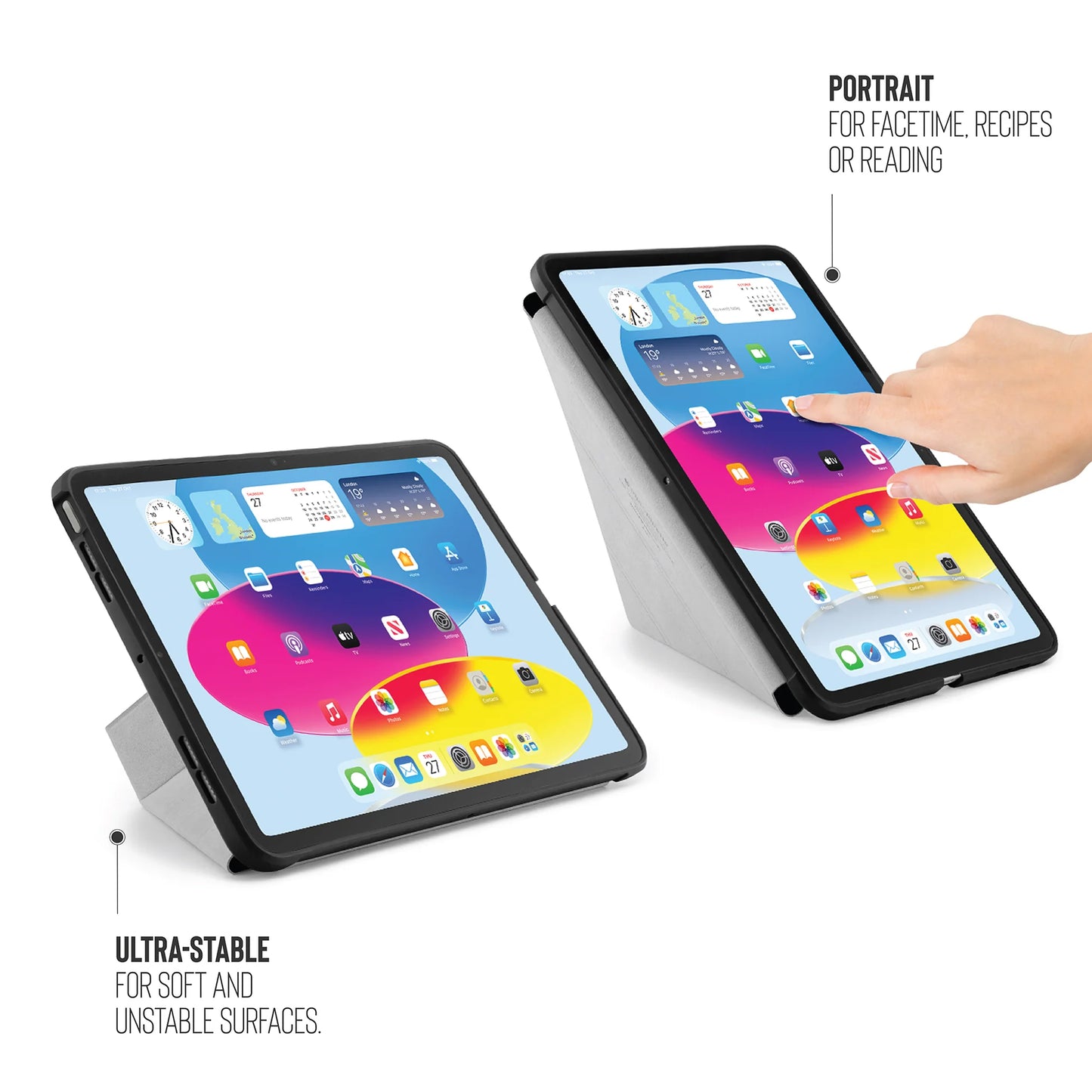 Pipetto Origami Case voor iPad (10e gen./A16) - Zwart