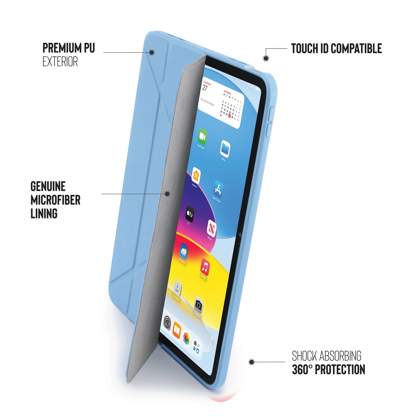 Origami Case pour iPad (10e gén.) - Bleu clair