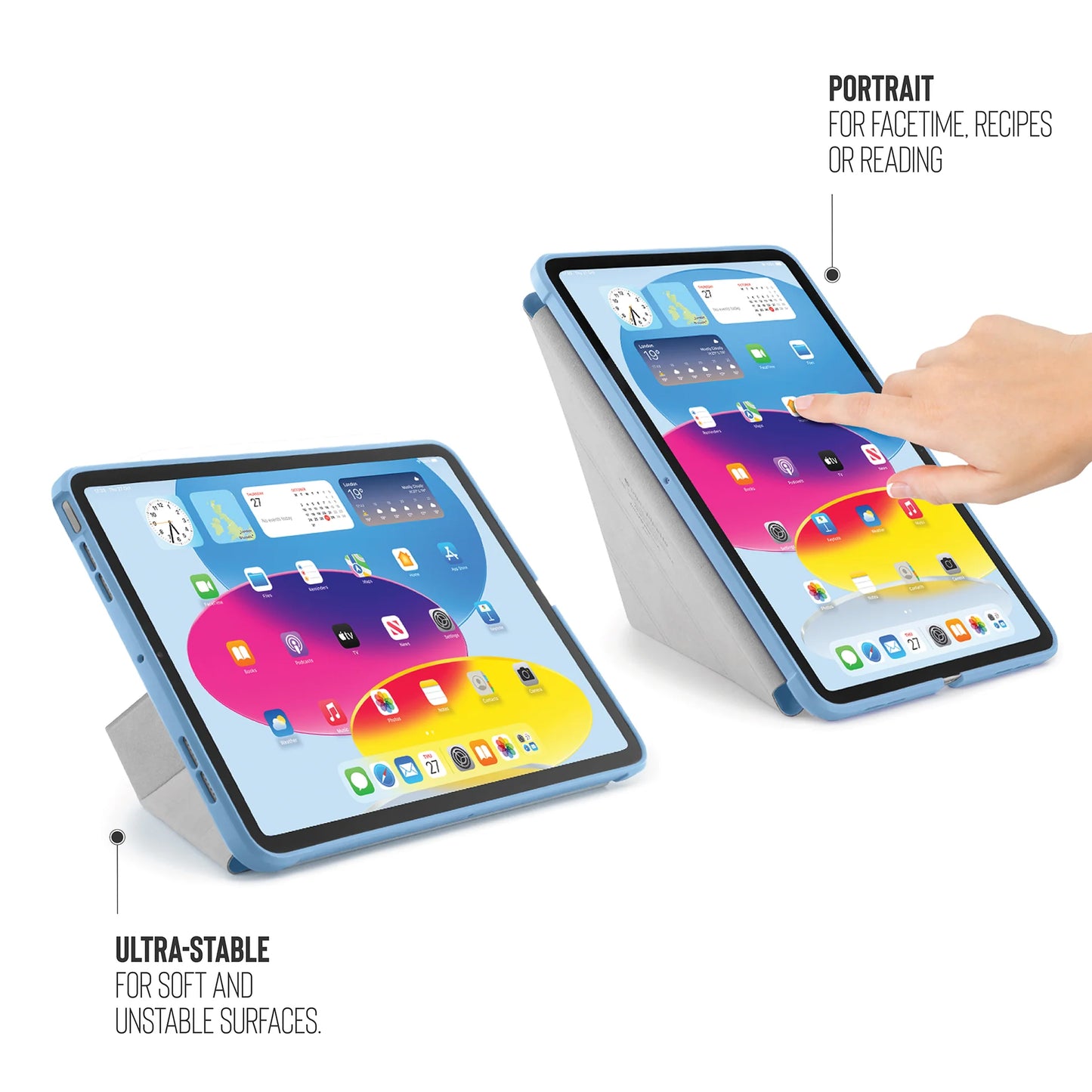 Pipetto Origami Case voor iPad (10e gen./A16) - Lichtblauw