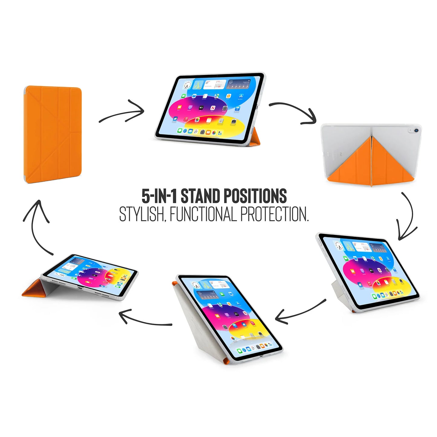 Pipetto Origami Case voor iPad (10e gen.) - Oranje