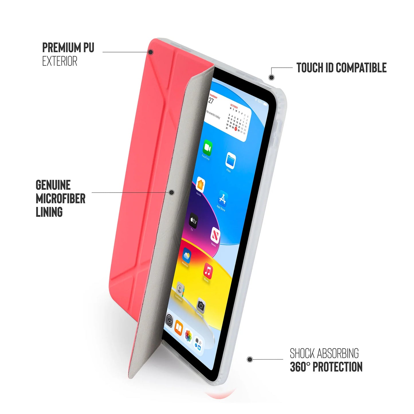 Origami Case pour iPad (10e gén.) - Rose