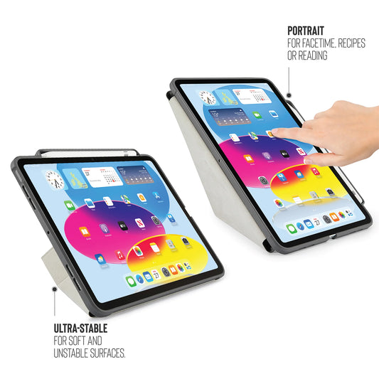 Pipetto Origami Pencil Case voor iPad (10e gen./A16) - Donkergrijs