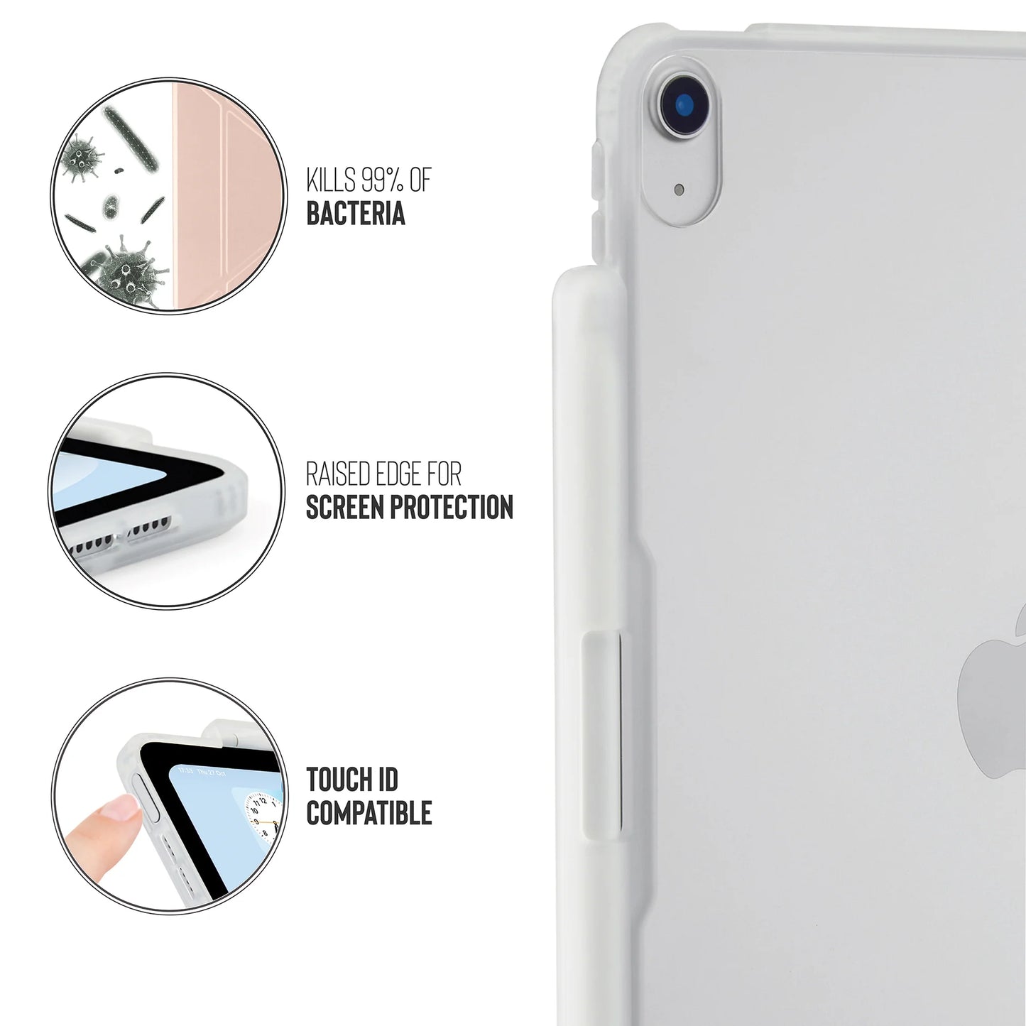 Origami Pencil Case pour iPad (10e gén./A16) - Rose métallique