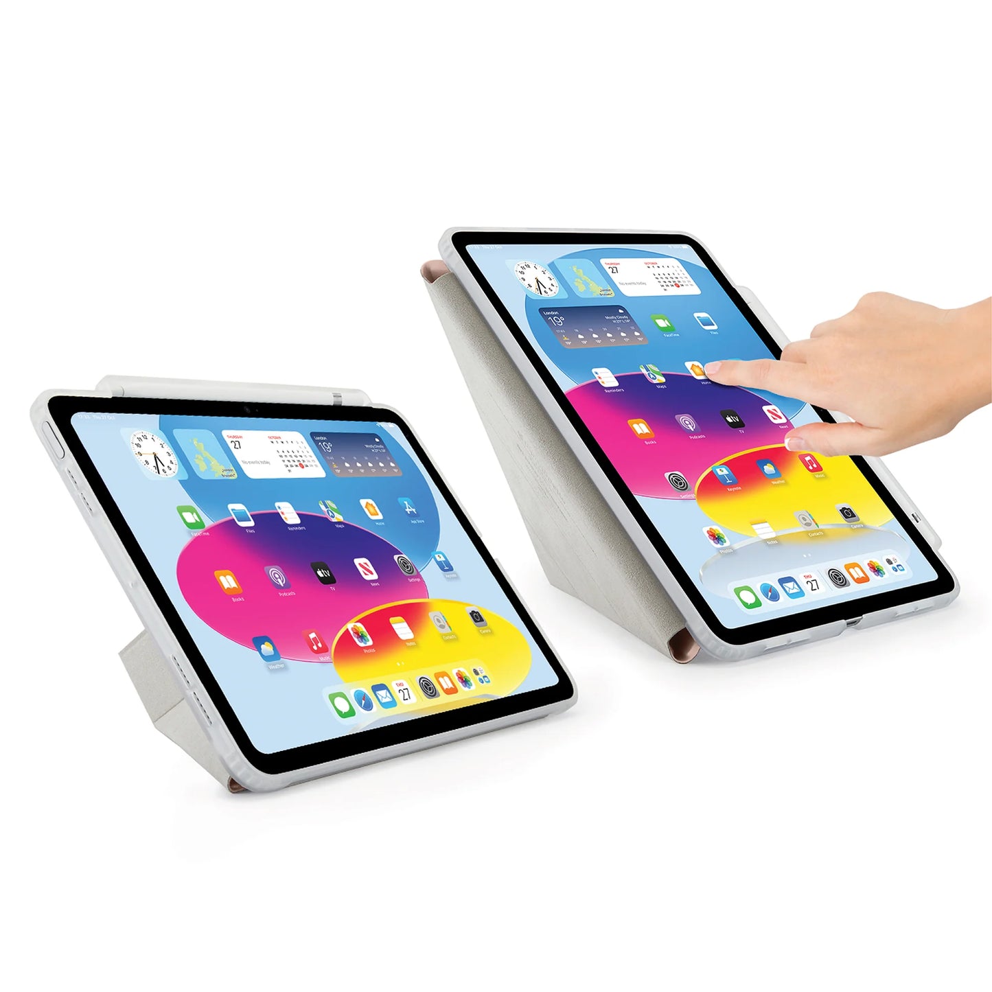 Origami Pencil Case pour iPad (10e gén./A16) - Rose métallique