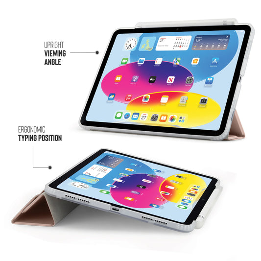 Origami Pencil Case pour iPad (10e gén./A16) - Rose métallique