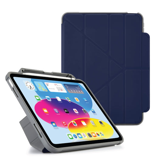 Pipetto Origami Pencil Shield pour iPad (10e gén.) - Bleu Foncé