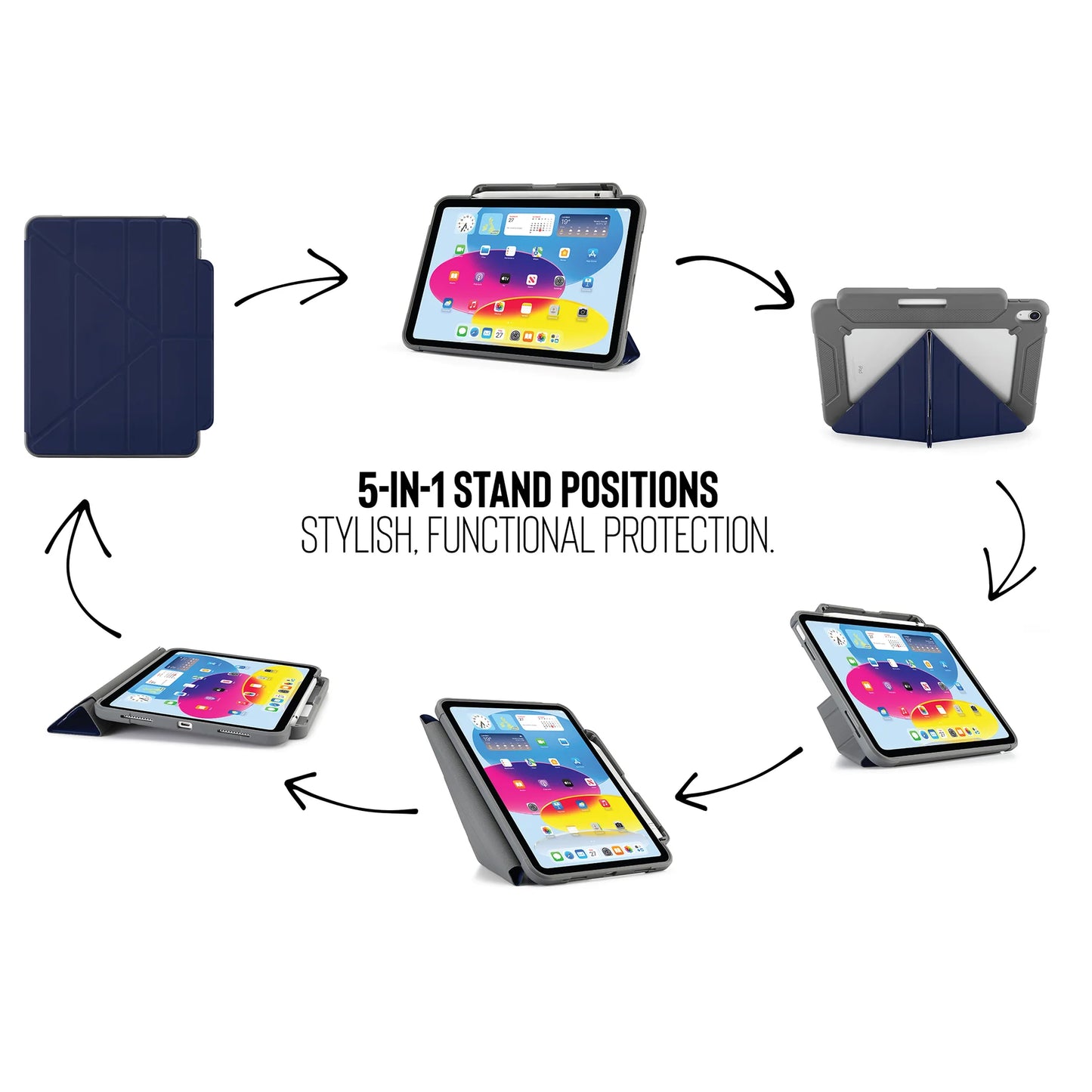 EOL Pipetto Origami Pencil Shield voor iPad (10e gen./A16) - Donkerblauw