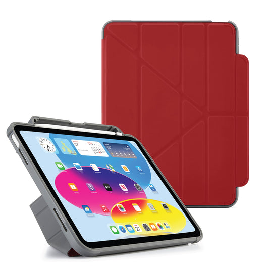 Pipetto Origami Pencil Shield pour iPad (10e gén.) - Rouge Foncé