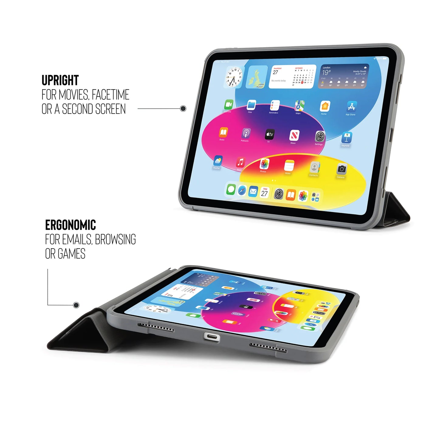 EOL Pipetto Origami Shield voor iPad (10e gen./A16) - Zwart