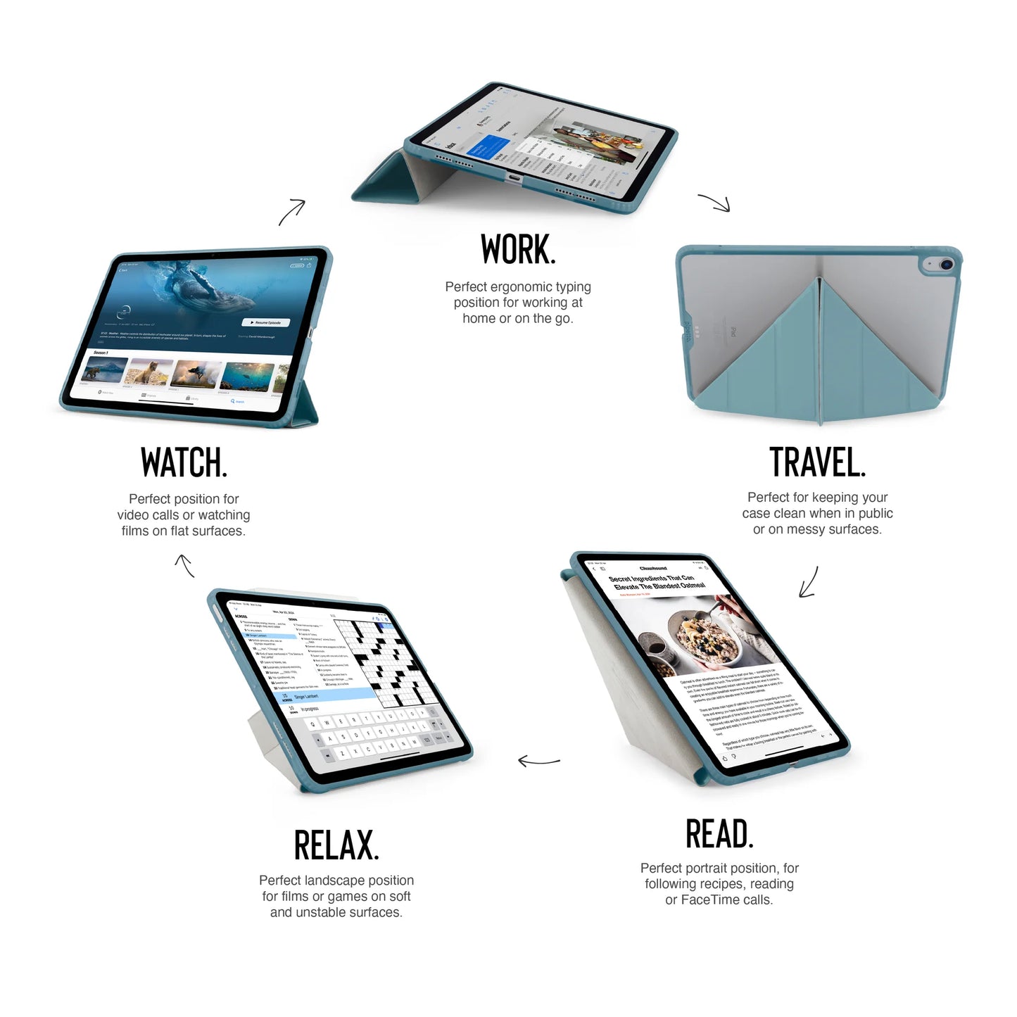 Origami Case pour iPad (10e gén./A16) - Vert lacustre