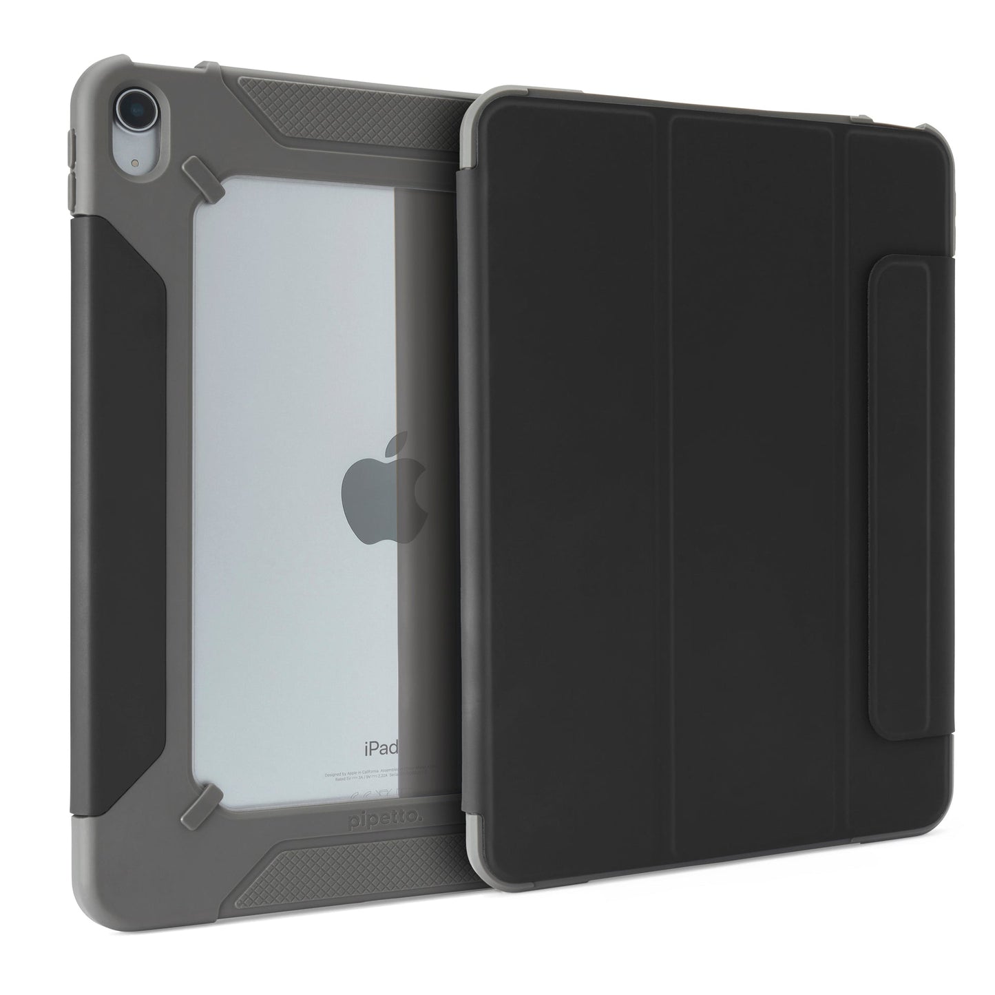 Pipetto 360 Rugged Folio Case voor iPad (A16/10e gen.) - Zwart