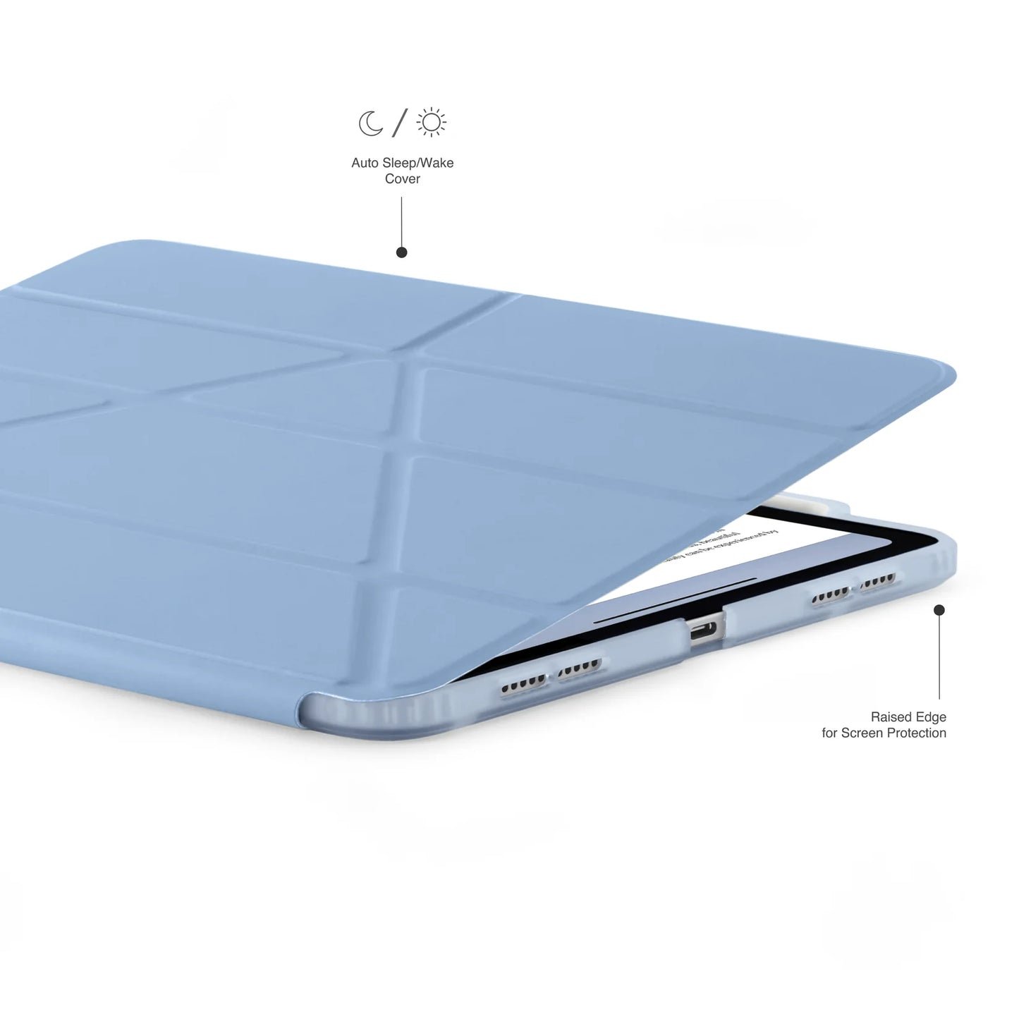 Pipetto Origami Pencil Case pour iPad Air 11 pouces (M2/M3) / iPad Air 10,9 pouces (2022/2020) - Blue Clair
