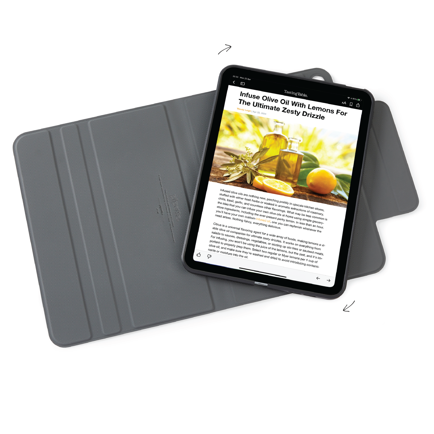 Pipetto Rotating Folio Case pour iPad Air 13-inch (M4/M3/M2) - Noir