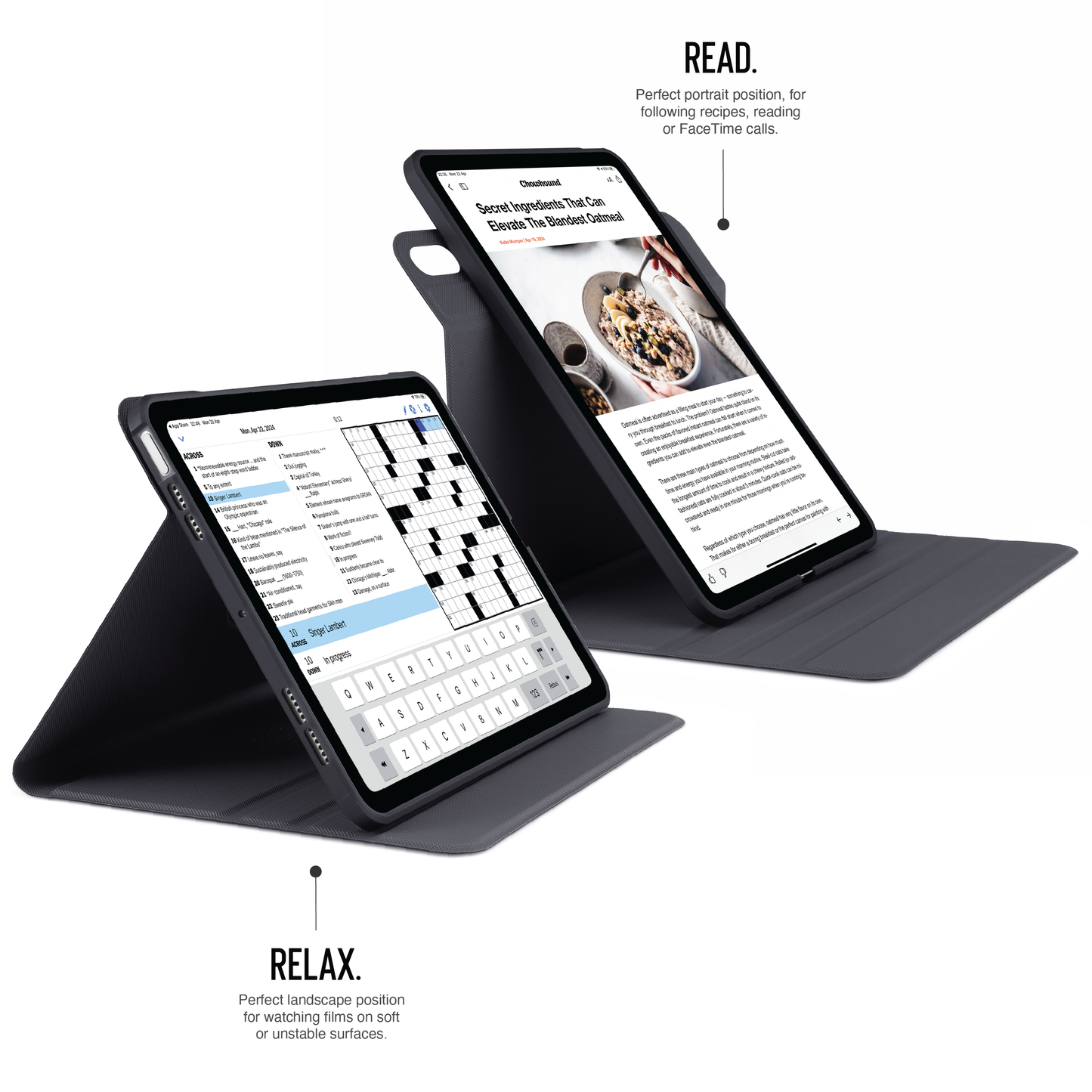 Pipetto Rotating Folio Case pour iPad Air 13-inch (M4/M3/M2) - Noir