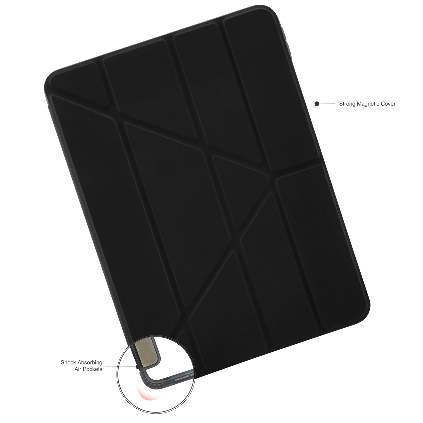 Pipetto Origami Case pour iPad Air 13 pouces (M2/M3) - Noir