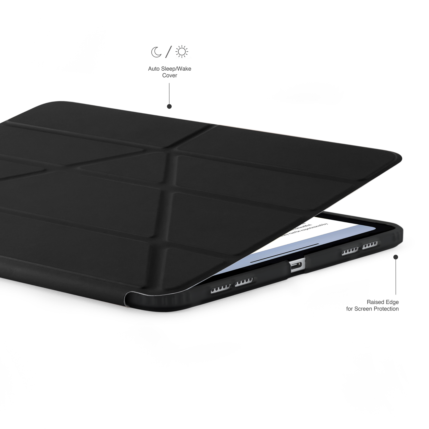 Pipetto Origami Case pour iPad Air 13 pouces (M2/M3) - Noir