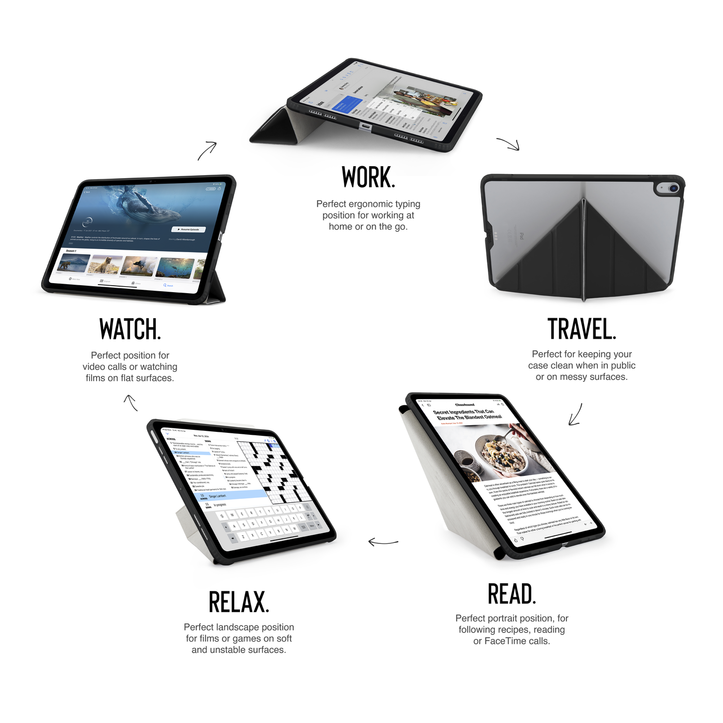 Pipetto Origami Case pour iPad Air 13 pouces (M2/M3) - Noir