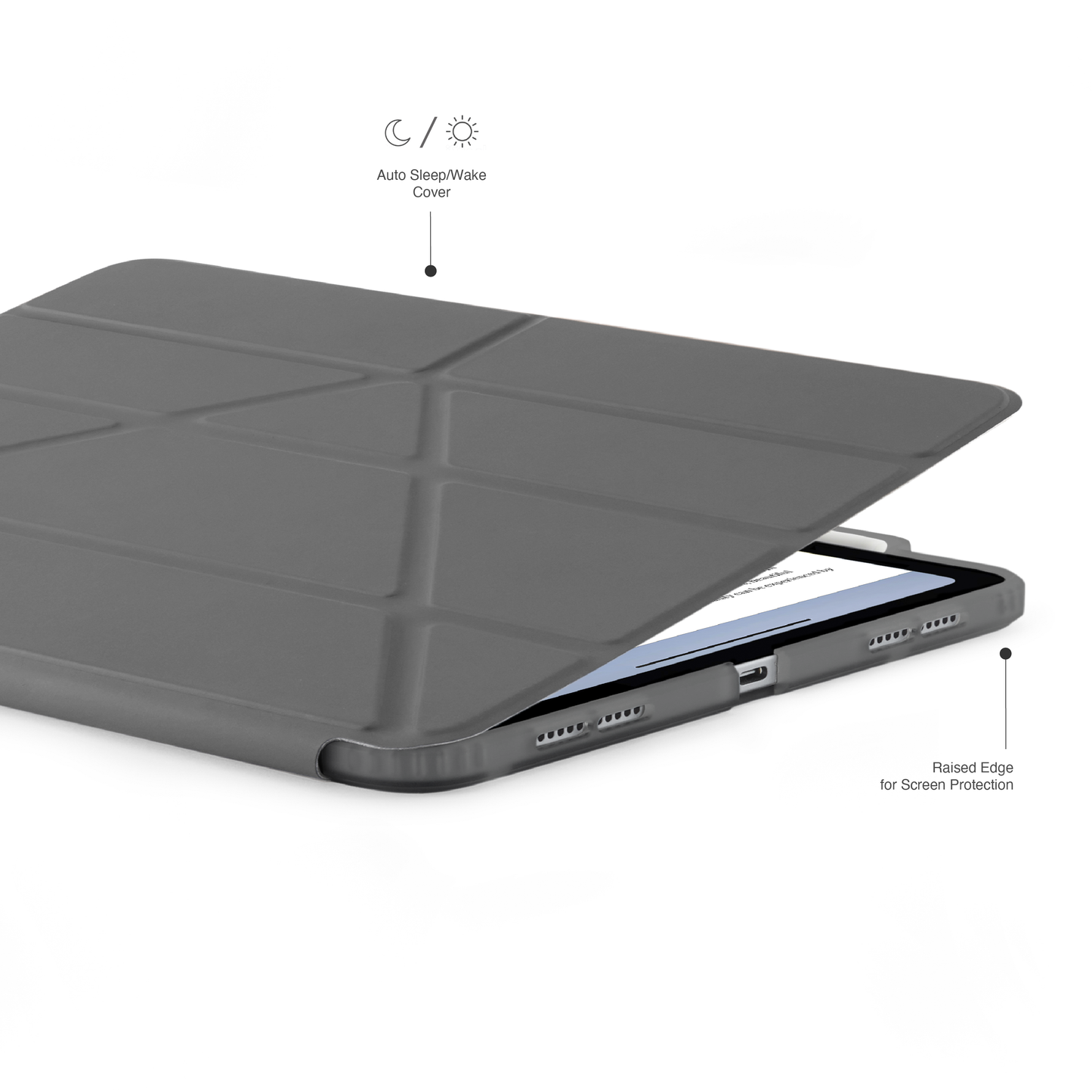 EOL Pipetto Origami Pencil Case pour iPad Air 13-inch (M2/M3) - Gris